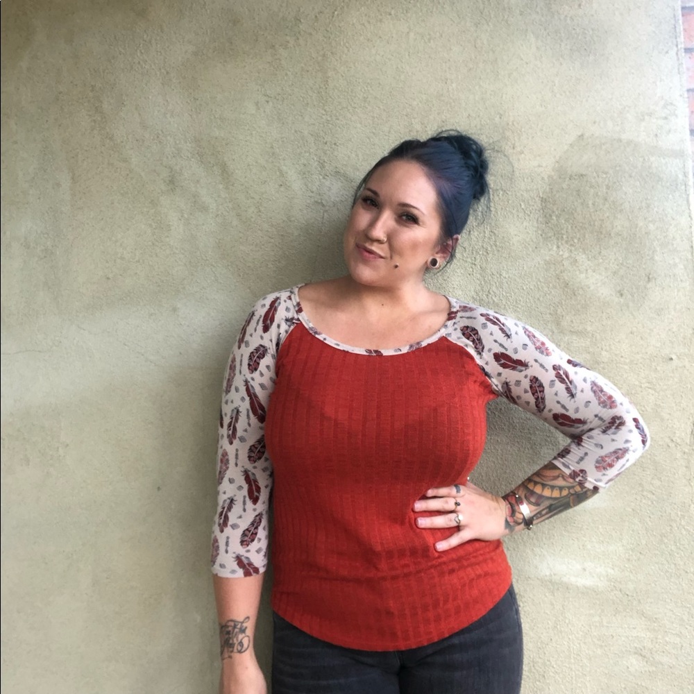 Rue 21 Patterned Baseball Tee